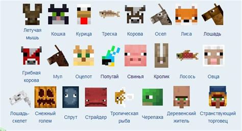 Типы мобов, которые появляются в игре