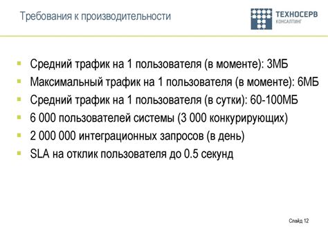Требования к производительности