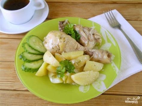 Тушеная курица в мультиварке