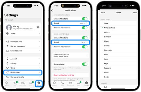 Увеличение громкости уведомлений в WhatsApp