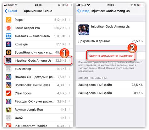 Удаление данных из iCloud