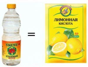Уксус и лимонная кислота