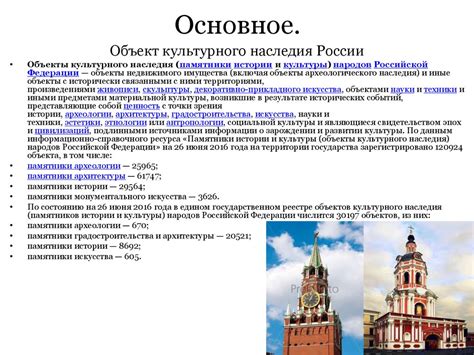 Условия продажи объектов культурного наследия