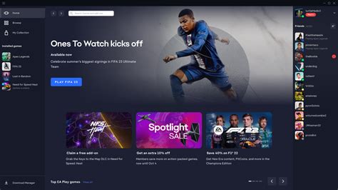 Установите EA App на устройство