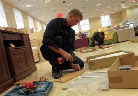 Установка мебели и оборудования