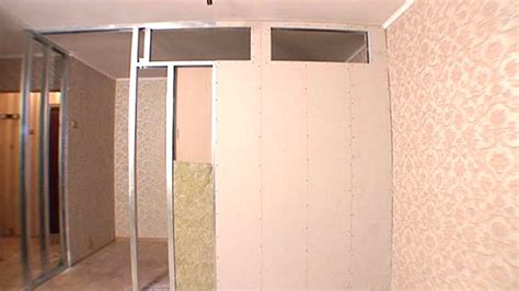 Установка межкомнатной стены из гипсокартона