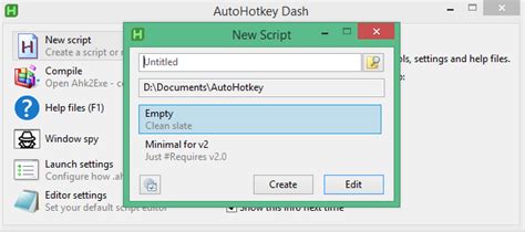 Установка AutoHotkey и создание нового скрипта