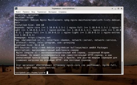 Установка Nginx из официального репозитория