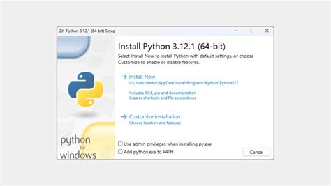 Установка Python 310