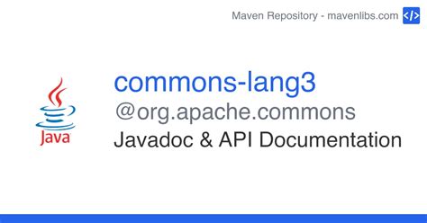 Установка org apache commons lang3: