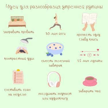 Утренняя рутина и привычки для позитивного настроя