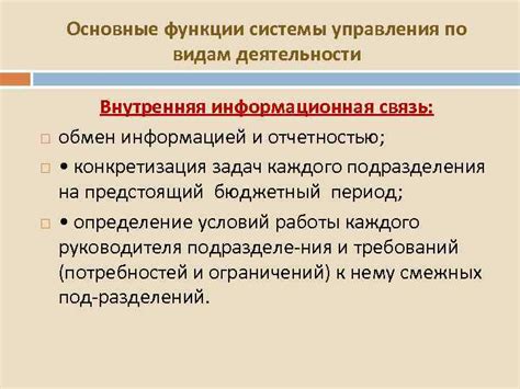 Функции управления информацией
