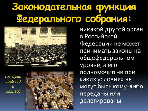 Функция двухпалатной системы федерального собрания