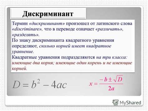Что такое дискриминант и как его рассчитать