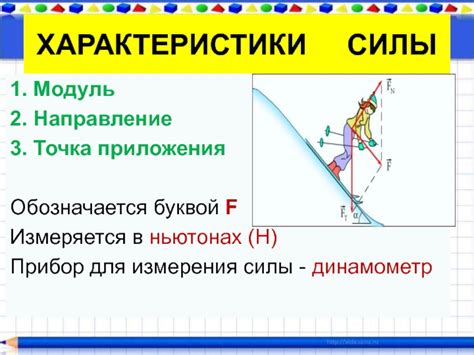 Шаги для определения силы в ньютонах