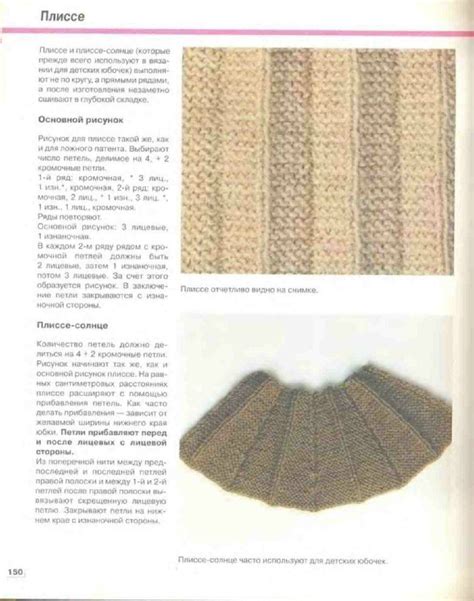 Шаги по связыванию юбки плиссе спицами