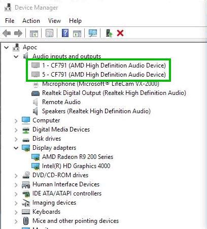 Шаг 1: Определение устройства AMD High Definition Audio Device