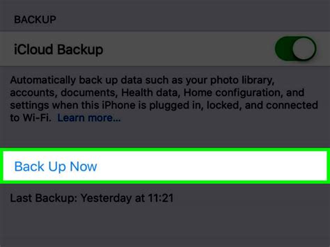 Шаг 1: Создайте резервную копию данных на iPhone