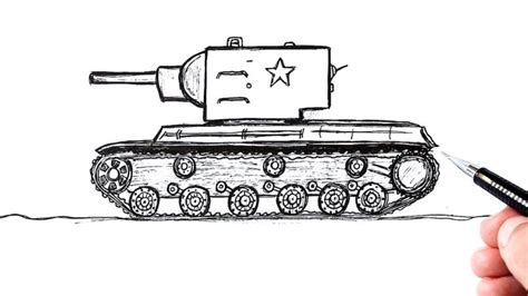 Шаг 2: Рисование контуров танка