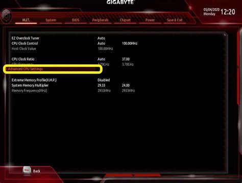 Шаг 3. Включение виртуализации в BIOS AMD Athlon