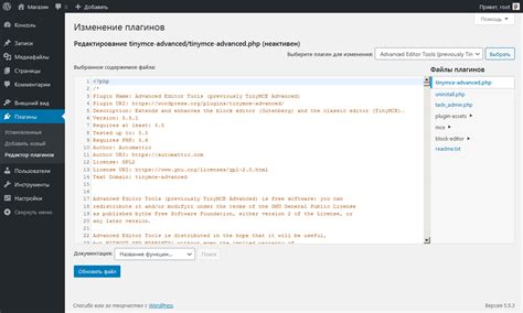 Шаг 4: Загрузка и редактирование плагинов