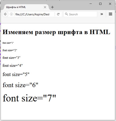 Шаг 4: Использование шрифта в HTML