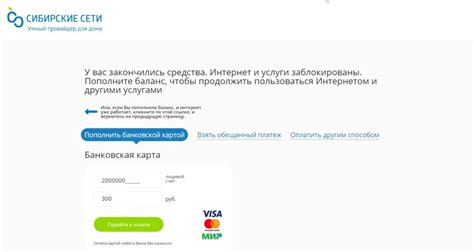 Шаг 4: Оформление услуги обещанного платежа