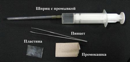 Шаг 4: Промывка дюз с помощью специального раствора