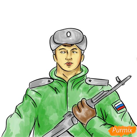Шаг 4: Украшаем солдата деталями