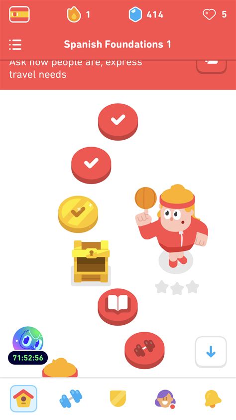 Шаг 5: Ознакомление с функционалом Duolingo