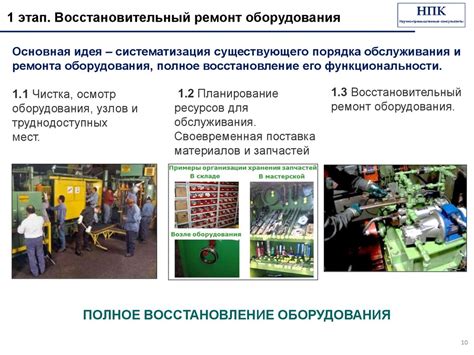 Эксплуатация и уход за оборудованием