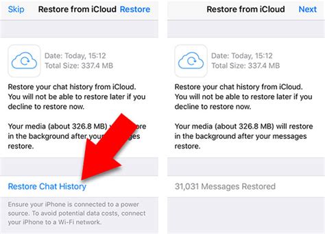 Этап 6: Извлечение резервной копии WhatsApp из iCloud