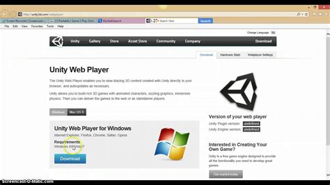 Unity Web Player: основная информация